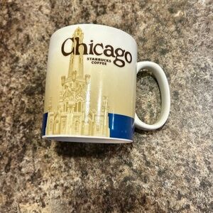 Starbucks Chicago Mug - Tan and Blue
